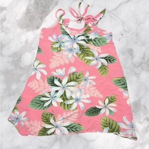 RJC Hawaii Pink Tiare Floral Dress 2T Made in Hawaii Tropical